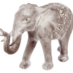 Atmosphera Elephant Blanchi Resine H.46Cm- Objets De Decoration