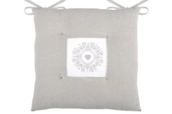 maxibazar Elvira Galette 40X40 4Pts Lin- Galettes De Chaise