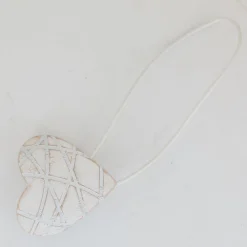 maxibazar Embrasse Bois Aimantee Aime Mm Blanc Naturel- Accessoires A Rideaux