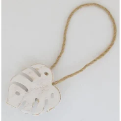 maxibazar Embrasse Bois Aimantee Salvador Mm Blanc Naturel- Accessoires A Rideaux