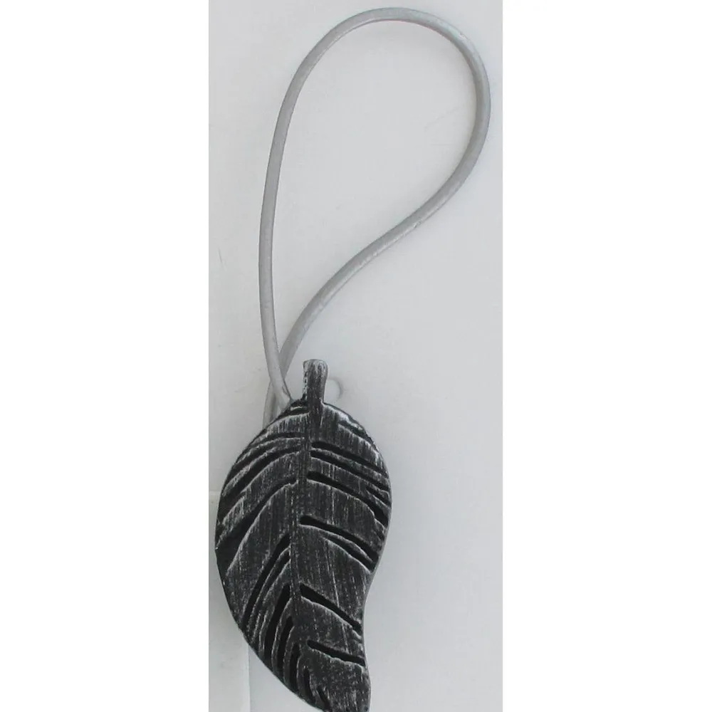 maxibazar Embrasse Mdf Aimantee Sonora Pm Noir Argent- Accessoires A Rideaux