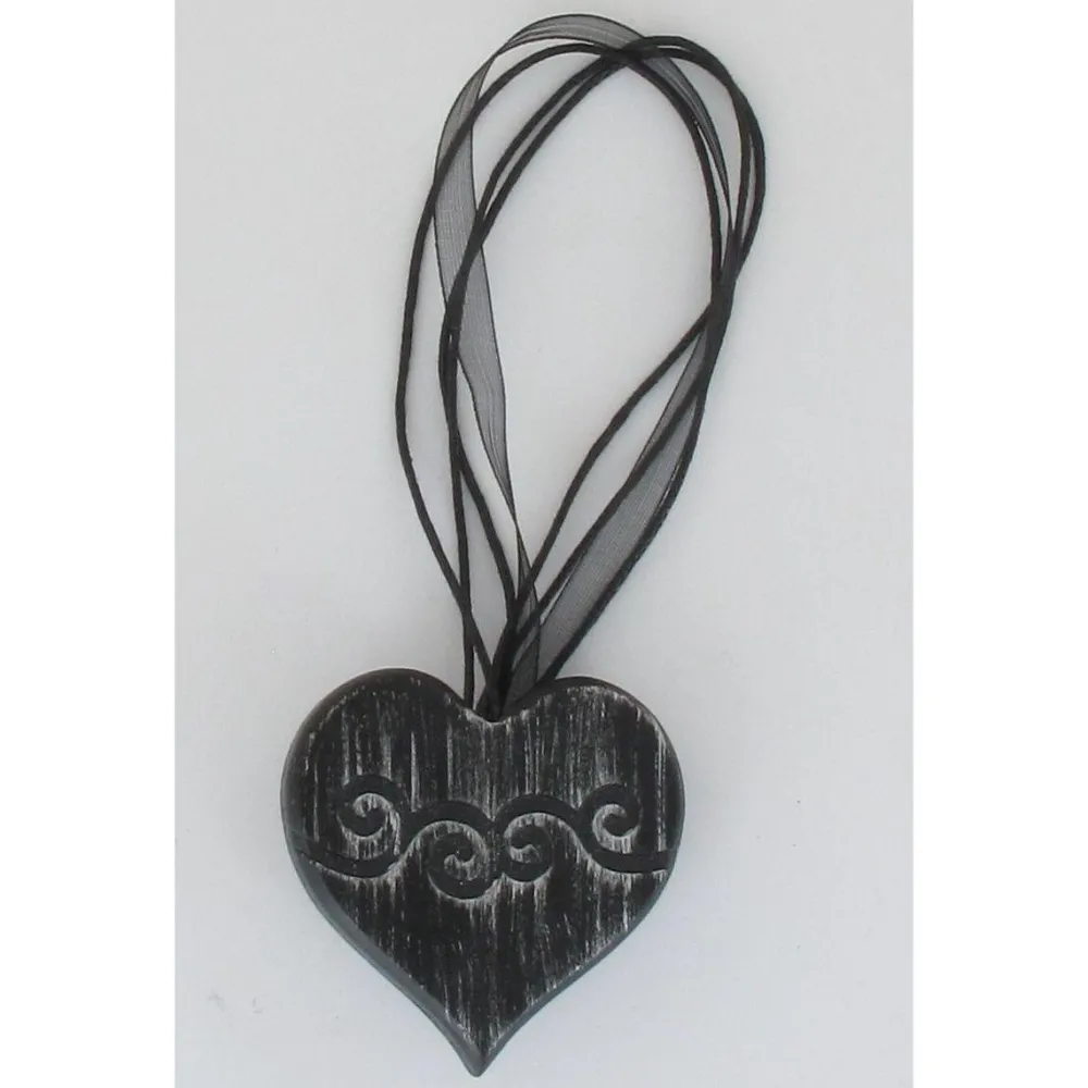 maxibazar Embrasse Mdf Aimantee Sweety Pm Noir Argent- Accessoires A Rideaux