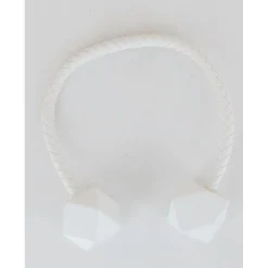 maxibazar Embrasse Mdf Twist Geometrik Gm Blanc- Accessoires A Rideaux