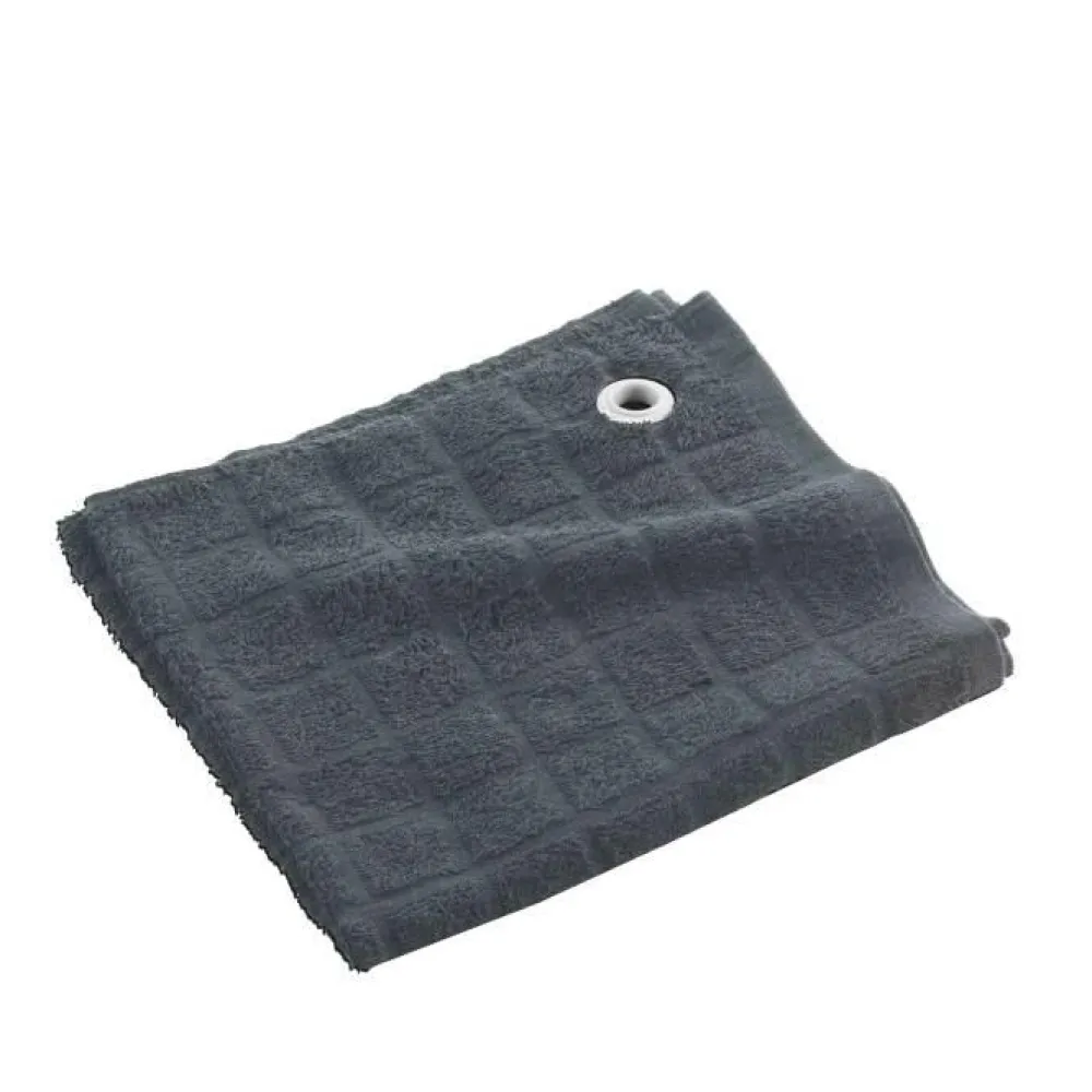maxibazar Essuie Main 50X50 Cm Eponge Unie Auberge Anthracite- Torchons Et Essuie Mains