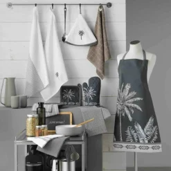 maxibazar Essuie Main 50X50 Cm Eponge Unie Cocoty Taupe- Torchons Et Essuie Mains