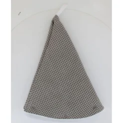 maxibazar Essuie Mains Nid D Abeille Maya 60Cm Coton Taupe Blanc- Torchons Et Essuie Mains