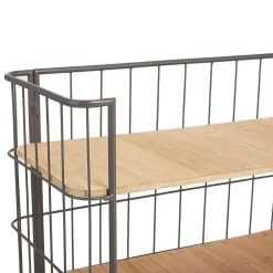 Atmosphera Bibliothèques>Etagere 3 Etages Jordi Naturel Gris