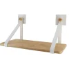 Douche|* Etagere Bambou Avec Lanieres A Fixer Blanc Bambou