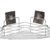 * Meubles Salle De Bain>Etagere D Angle Cartes Adhesives 3M Chrome