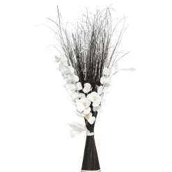 Atmosphera Fagot Orchidee Blanc Noir H.100Cm- Fagots