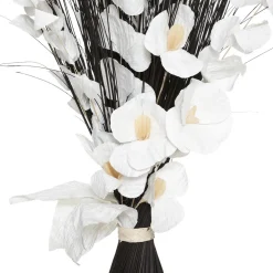 Atmosphera Fagot Orchidee Blanc Noir H.100Cm- Fagots