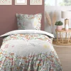 maxibazar Fleurette Housse Couette 140X200Cm Et Taies 63X63Cm 57 Fils- Housses De Couette