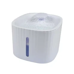 Repas Et Accessoires|* Fontaine A Eau Pour Animaux 3L 19.5X19.5X16Cm Blanc