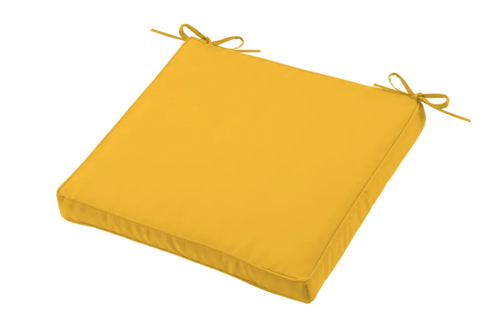 maxibazar Galette Chaise Exterieur Hawai 40X40X5Cm Curry- Housse De Chaise Et Canape