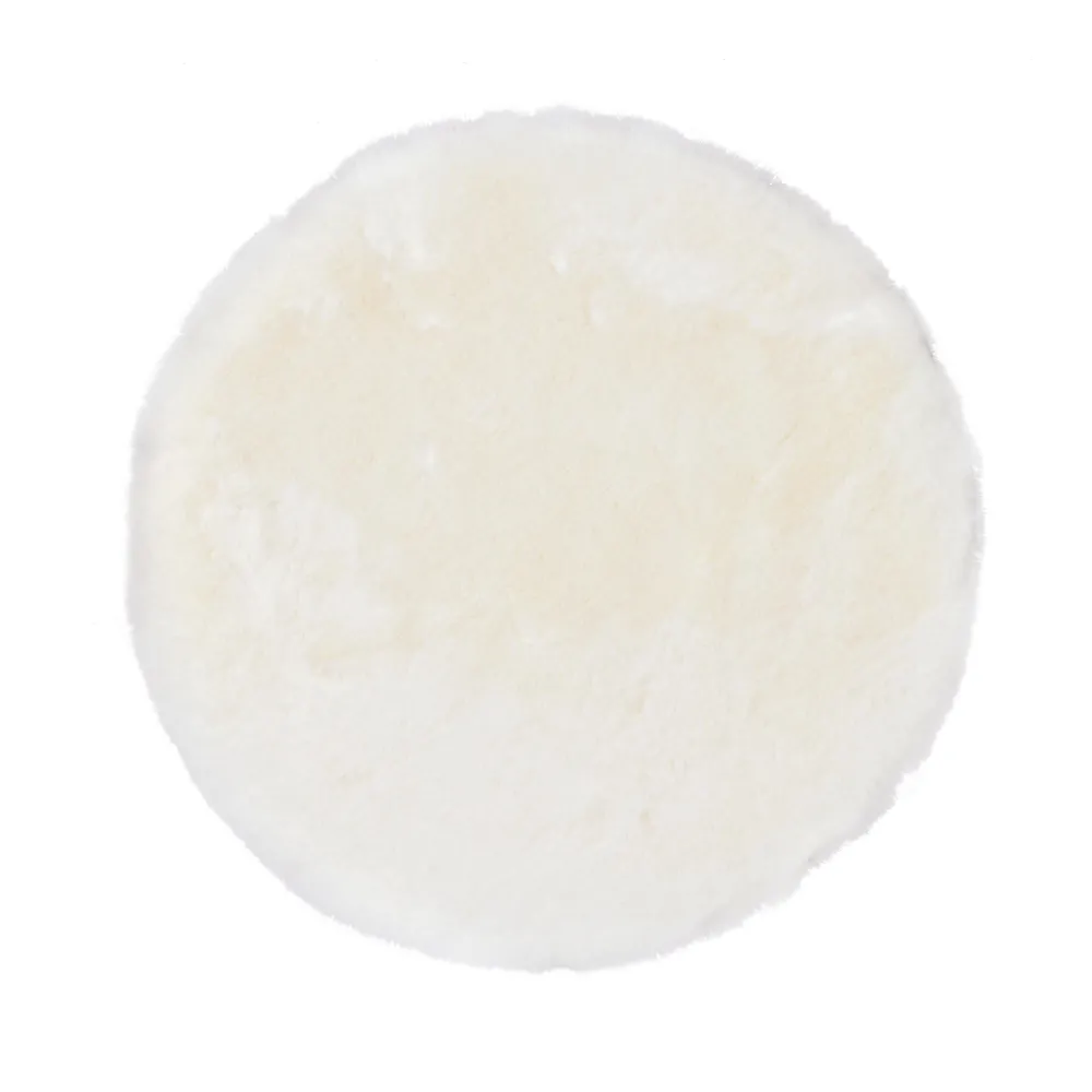 maxibazar Galette Chaise Imitation Peau Lapin Blanc 40Cm- Galettes De Chaise