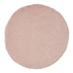 maxibazar Galette Chaise Imitation Fourrure Fin Rose 34Cm- Galettes De Chaise