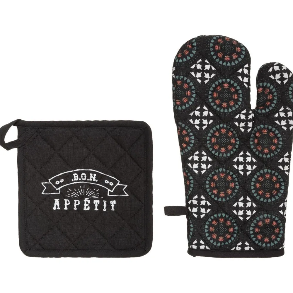 Atmosphera Gant Et Manique Imprime House- Gants De Cuisine Et Maniques