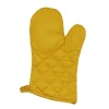 maxibazar Gant 30X18 Cm Polycoton Et Silicone Cuistot Jaune- Gants De Cuisine Et Maniques
