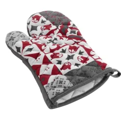 maxibazar Gant 30X18Cm Imprime Silicone Credence- Gants De Cuisine Et Maniques