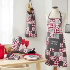 maxibazar Gant 30X18Cm Imprime Silicone Credence- Gants De Cuisine Et Maniques