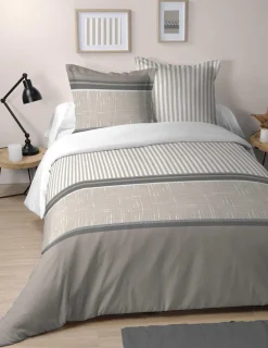 maxibazar Gibraltar Housse De Couette 240X220Cm Et 2 Taies 63X63Cm- Housses De Couette