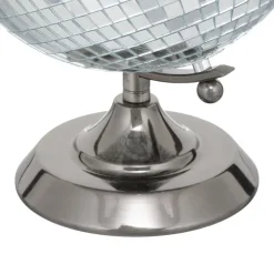 maxibazar Globe Disco Soul H.33Cm Argent- Objets Et Accessoires Deco