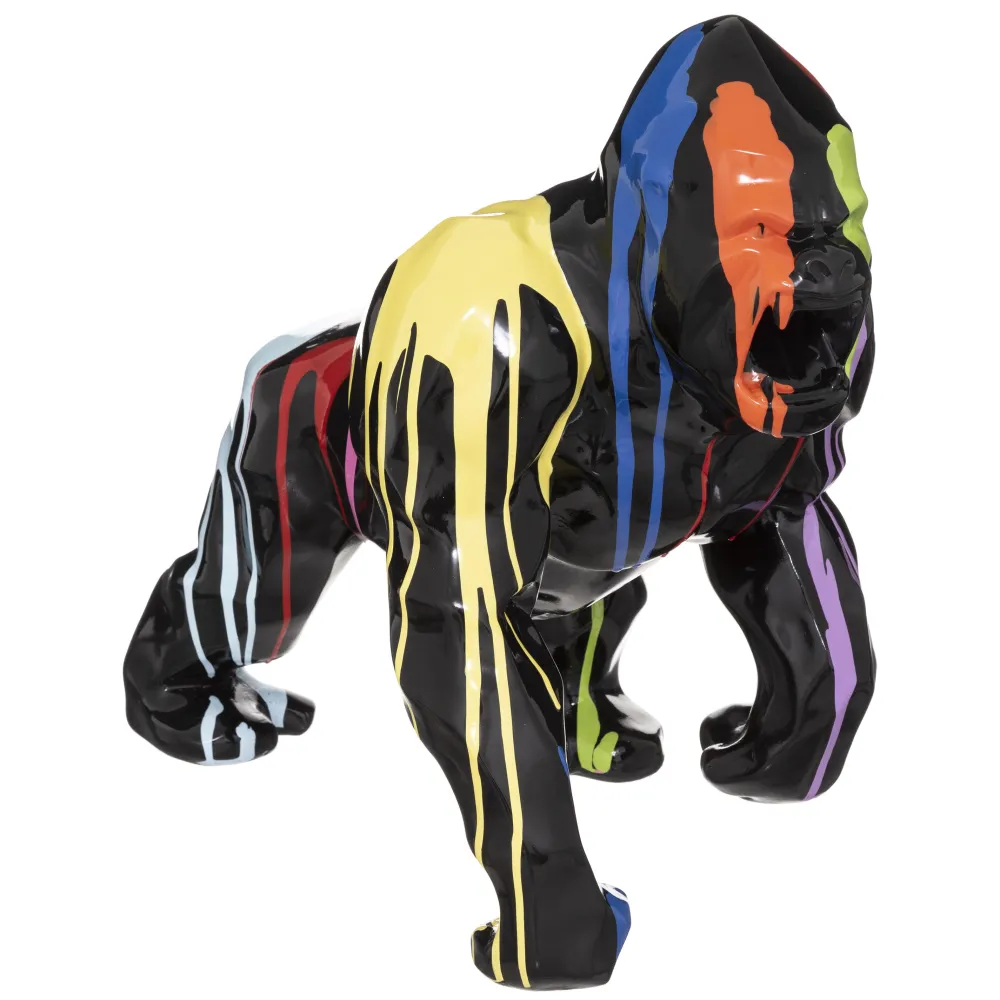 Atmosphera Gorille Resine Trash H.40Cm Noir- Statues