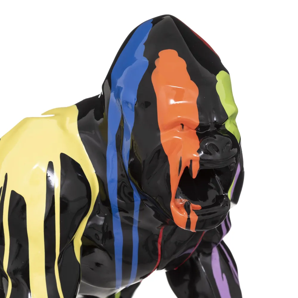 Atmosphera Gorille Resine Trash H.40Cm Noir- Statues