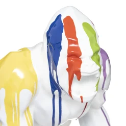 Atmosphera Gorille Resine Trash H.40Cm Blanc- Statues