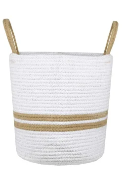 maxibazar Guam Sac Deco 30X30X30Cm Blanc- Paniers Et Cagettes