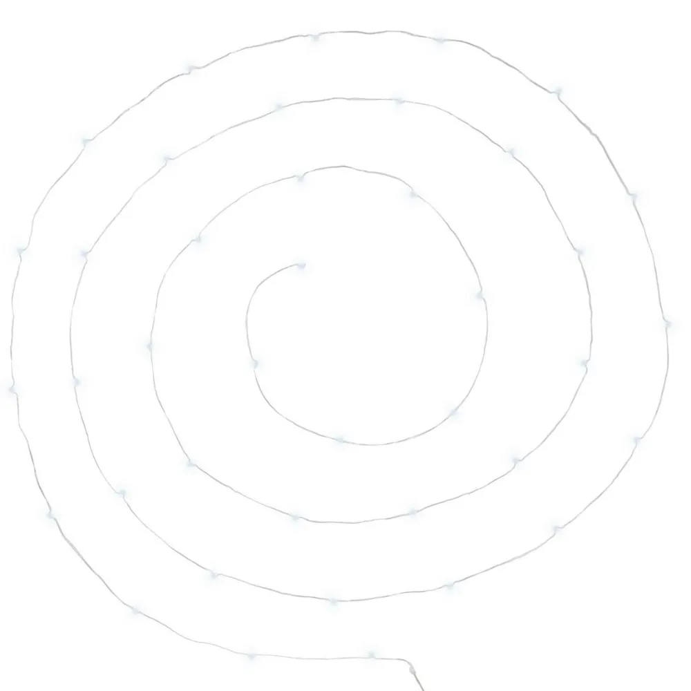 Atmosphera Guirlande 40 Microled Chrome Blanc- Lampes Led