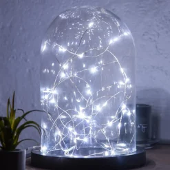 Atmosphera Guirlande 40 Microled Chrome Blanc- Lampes Led