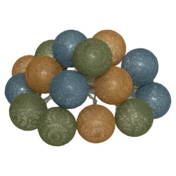 maxibazar Guirlande Led Pile 16 Boules Army D.3.5Cm- Guirlandes Lumineuses