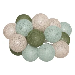 maxibazar Guirlande Led Pile 16 Boules Army D.3.5Cm- Guirlandes Lumineuses