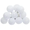Atmosphera Guirlande Led Pile 10 Boules Blanc D.6Cm- Guirlandes Lumineuses