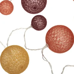 Atmosphera Guirlande Led Pile 20 Boules Multicolore D.3.5Cm Et D.6Cm- Guirlandes Lumineuses