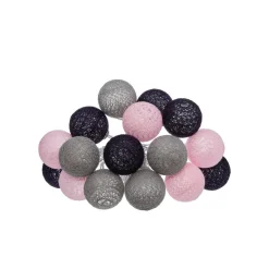 Atmosphera Guirlande Led Pile 16 Boules Smoky D.3.5Cm- Guirlandes Lumineuses