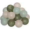 maxibazar Guirlande Led Secteur 20 Boules Army D.6Cm- Guirlandes Lumineuses