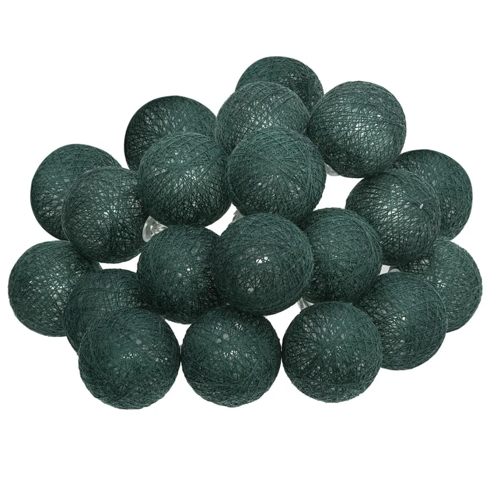 Atmosphera Guirlande Led Secteur 20 Boules Vert D.6Cm- Guirlandes Lumineuses