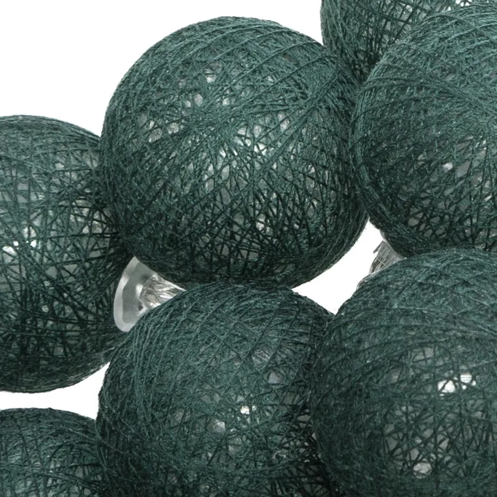 Atmosphera Guirlande Led Secteur 20 Boules Vert D.6Cm- Guirlandes Lumineuses