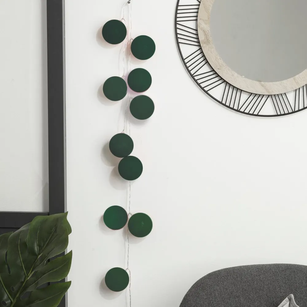 Atmosphera Guirlande Led Secteur 20 Boules Vert D.6Cm- Guirlandes Lumineuses