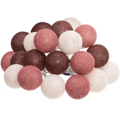 Atmosphera Guirlande Led Secteur 20 Boules Dune D.6Cm- Guirlandes Lumineuses