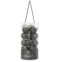 Atmosphera Guirlande Led Secteur 20 Boules Noir D.6Cm- Guirlandes Lumineuses