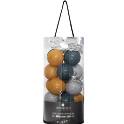 maxibazar Guirlande Led Secteur 20 Boules Tropi D.6Cm- Guirlandes Lumineuses