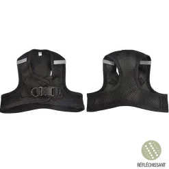 Couchage Et Transport|* Harnais Mesh Reglable Bandes Reflechissantes 33 A 48Cm Noir