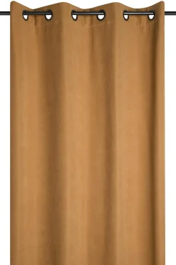 maxibazar Harvard Rideau Polaire 140X260Cm Moutarde- Rideaux Occultants Et Coussins
