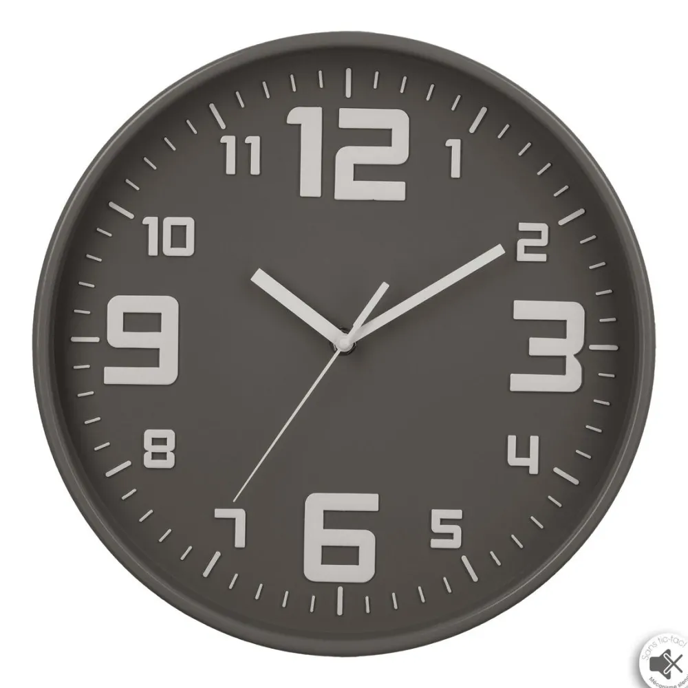 maxibazar Horloge Grise D.30- Horloges