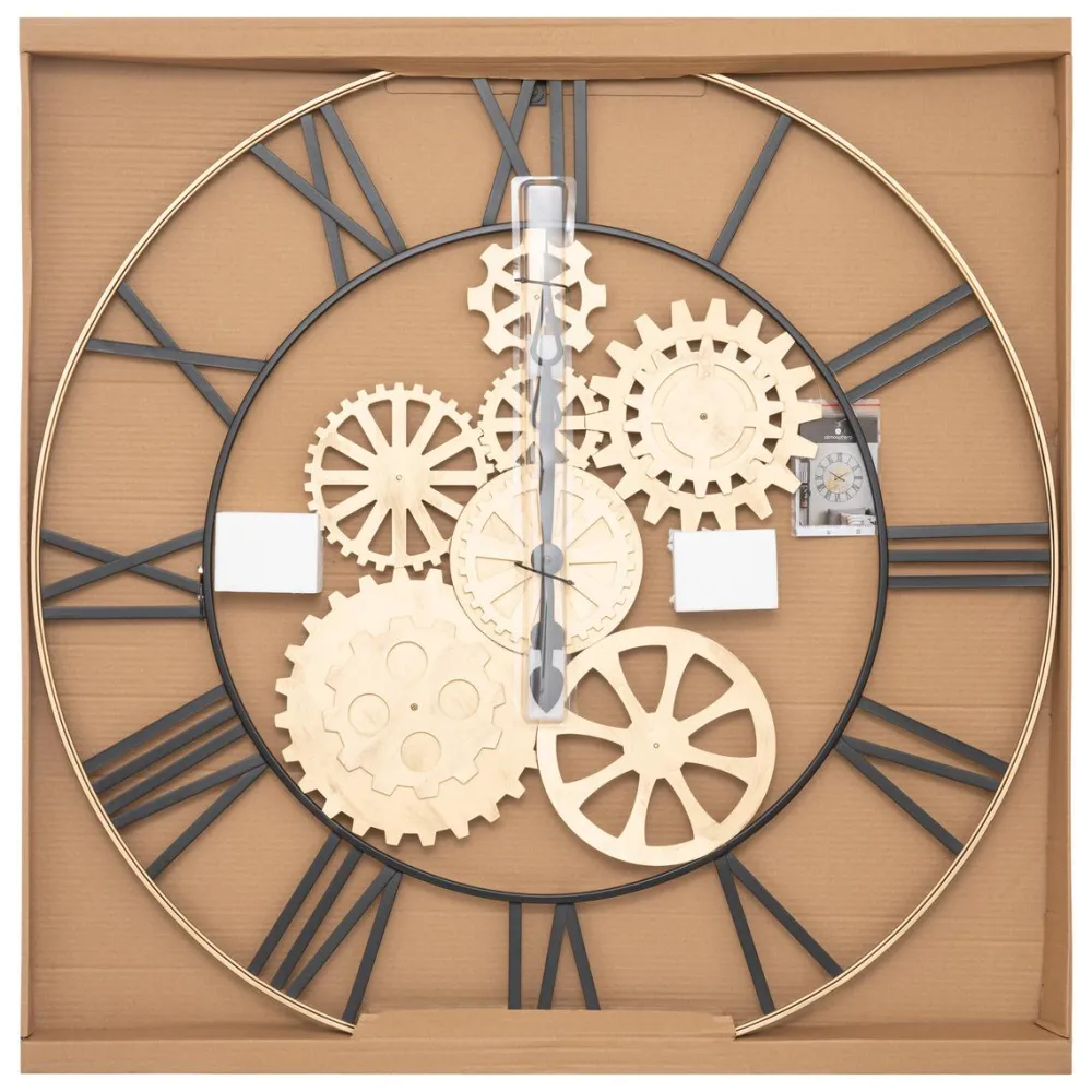 maxibazar Horloge Mecanique Metal Isae D.90Cm- Horloges