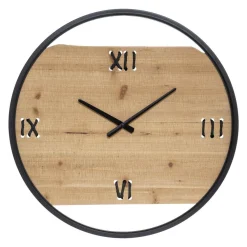 Atmosphera Horloge Metal Bois Wild D.58Cm- Horloges