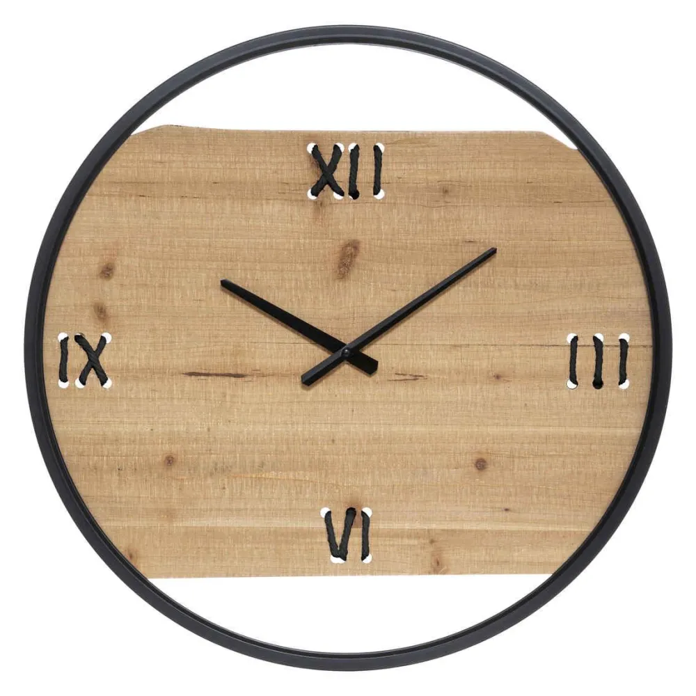 Atmosphera Horloge Metal Bois Wild D.58Cm- Horloges